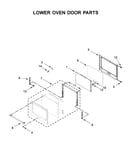 Lower oven door parts