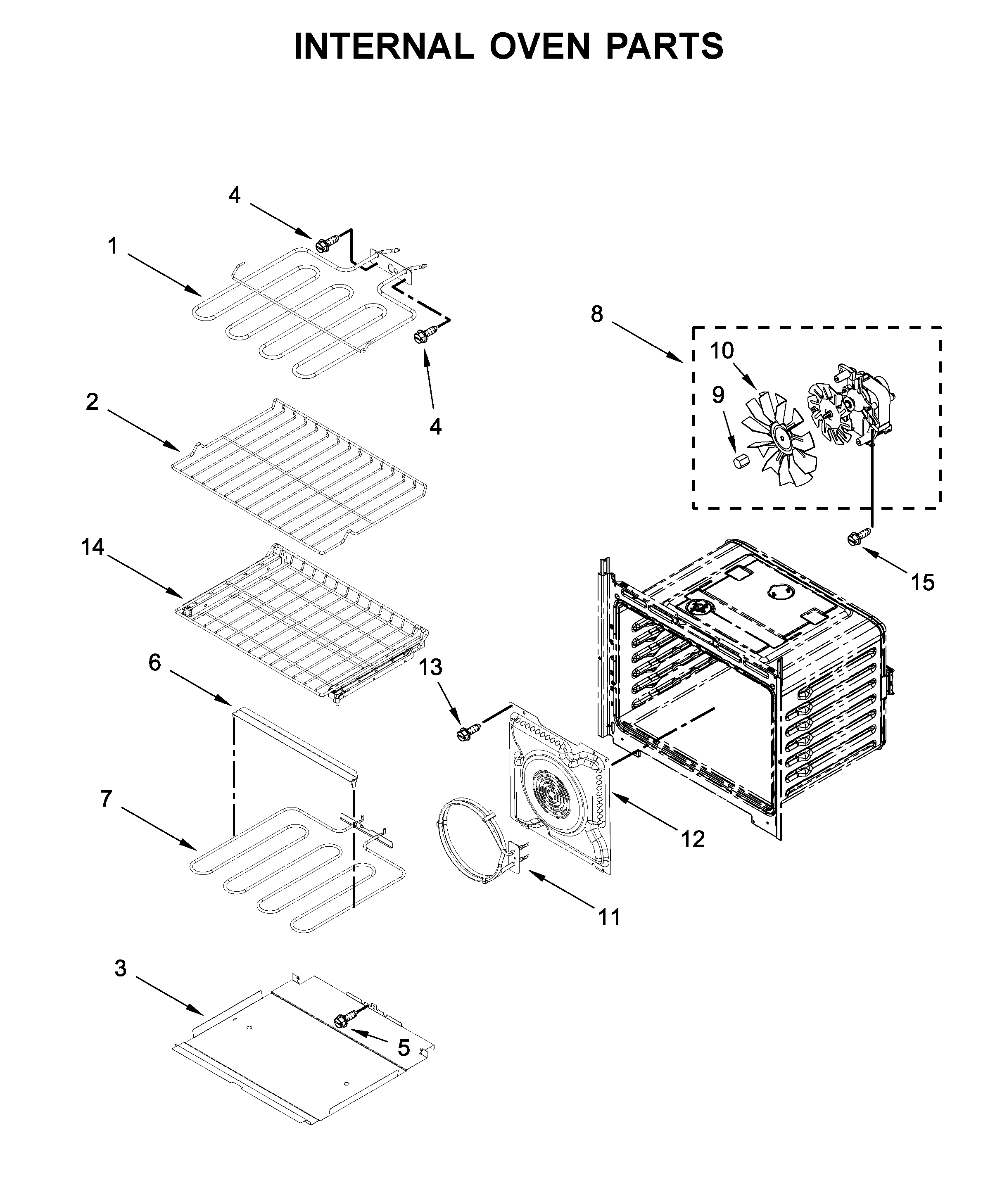 Internal oven parts