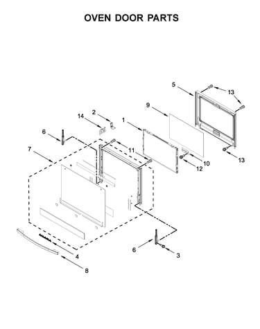 Oven door parts