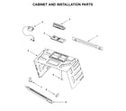 Jenn-Air JMV8208CB6 cabinet and installation parts diagram