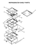 Refrigerator shelf parts