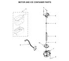 Whirlpool WRS342FIAM00 motor and ice container parts diagram