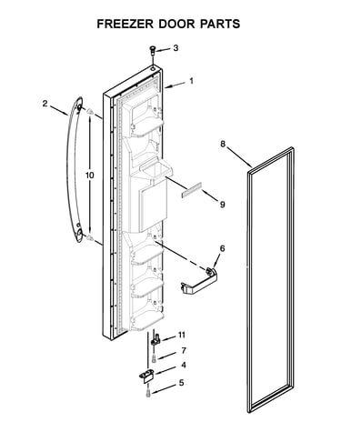 Freezer door parts