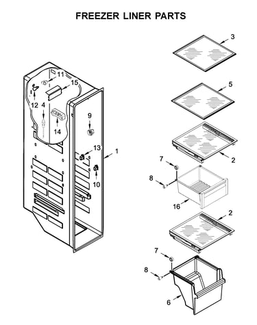 Freezer liner parts