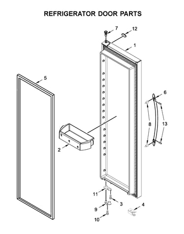 Refrigerator door parts