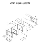 Upper oven door parts