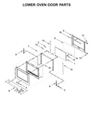 Lower oven door parts