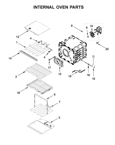 Internal oven parts