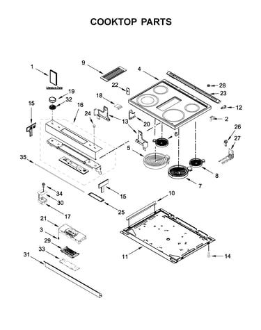 Cooktop parts