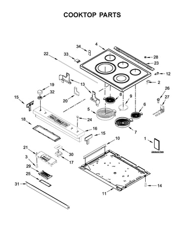 Cooktop parts