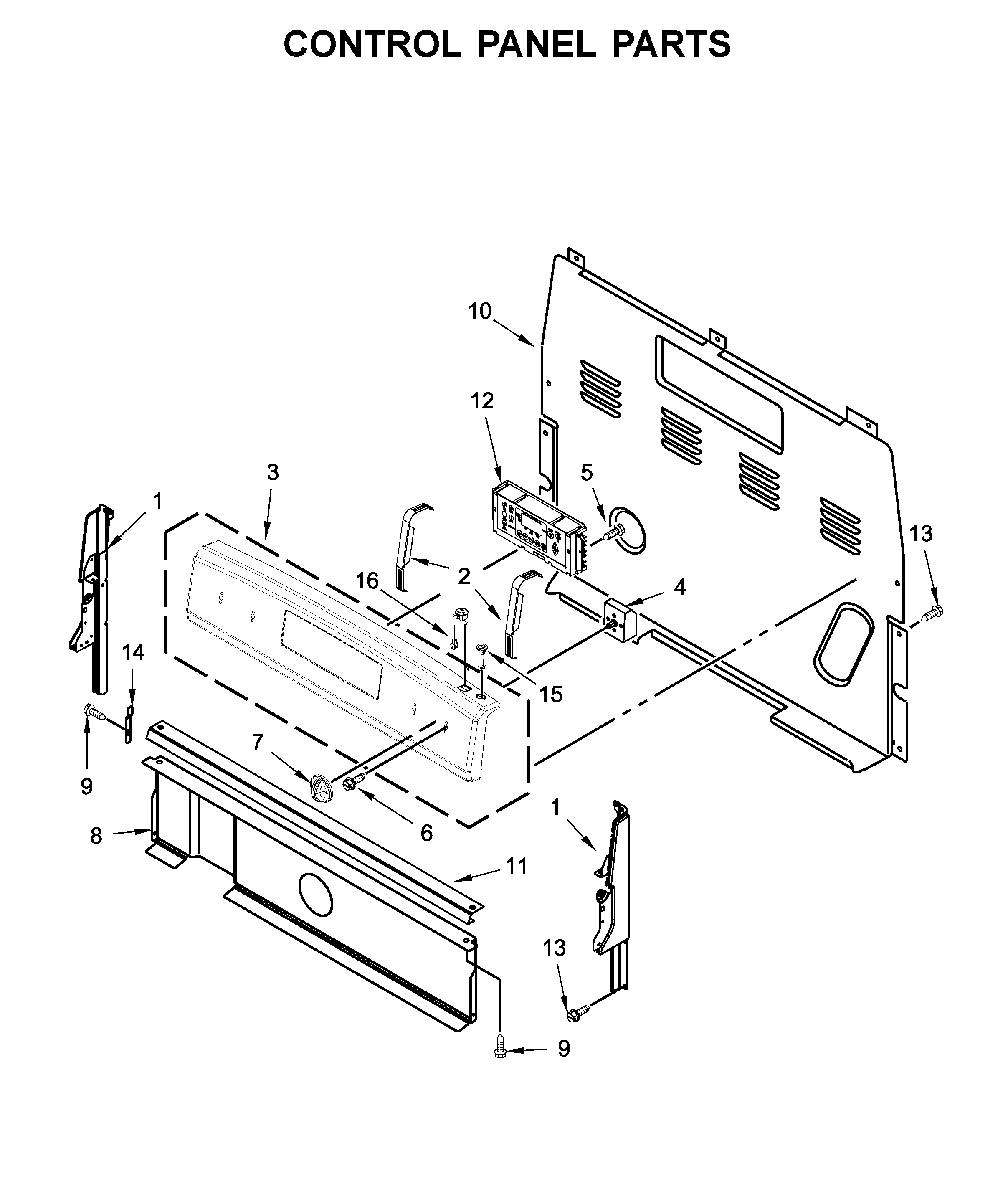 Control panel parts