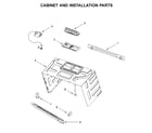 Jenn-Air JMV8208CS6 cabinet and installation parts diagram