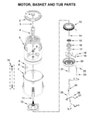 Motor, basket and tub parts