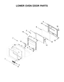 Lower oven door parts