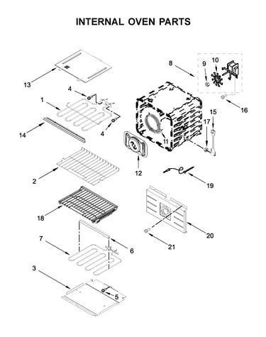 Internal oven parts