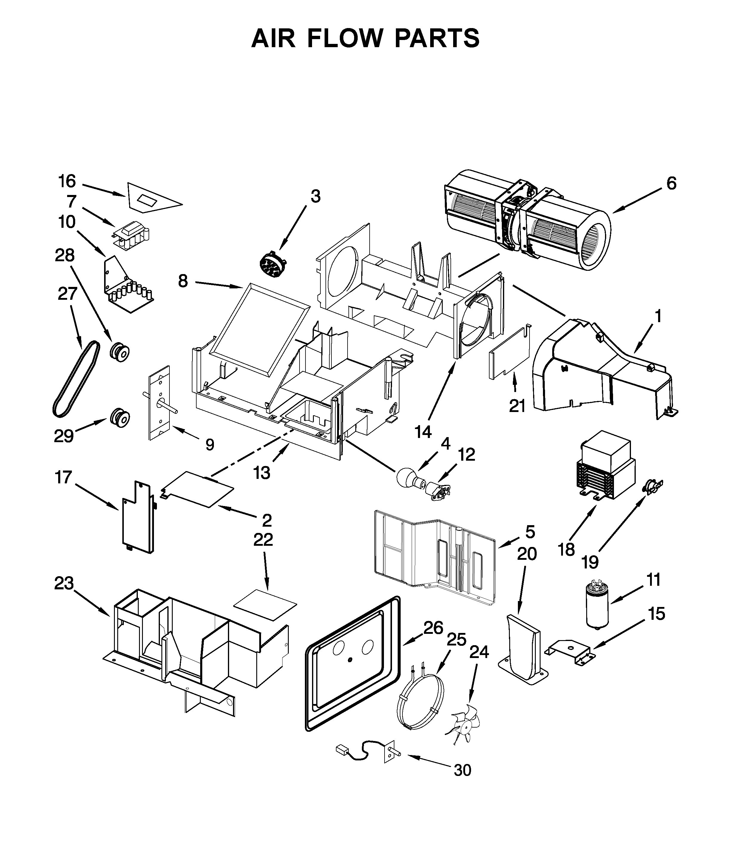 Air flow parts