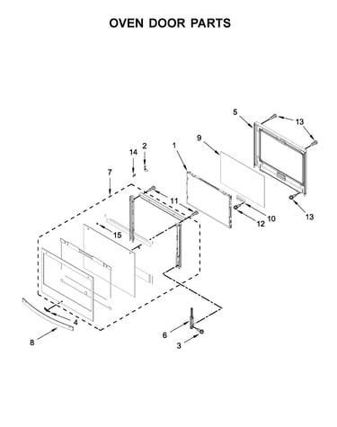 Oven door parts