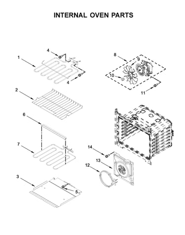 Internal oven parts