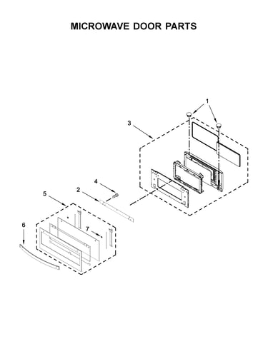 Microwave door parts