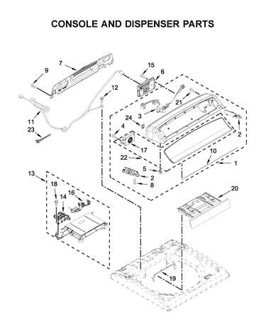 Console and dispenser parts