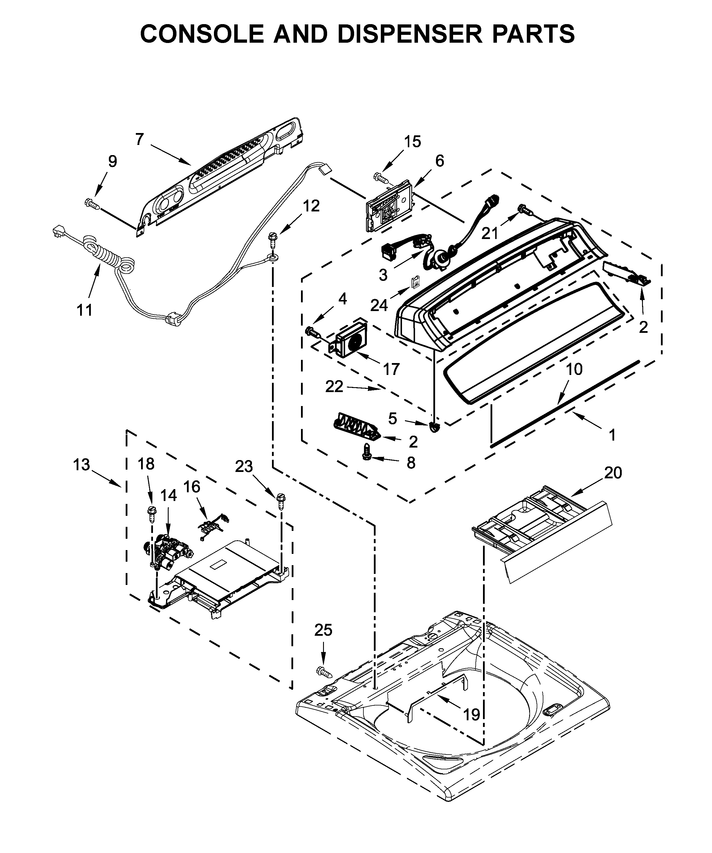 CONSOLE AND DISPENSER PARTS