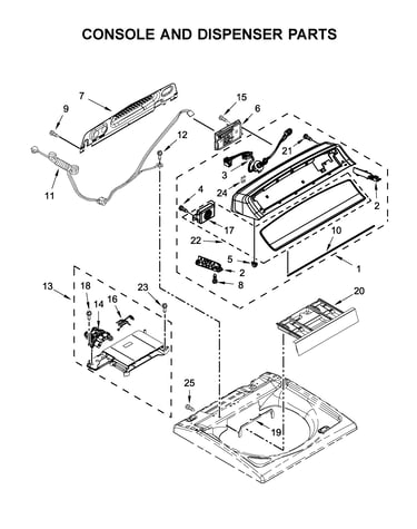 Console and dispenser parts