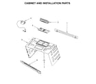 Whirlpool WMH54521HS2 cabinet and installation parts diagram