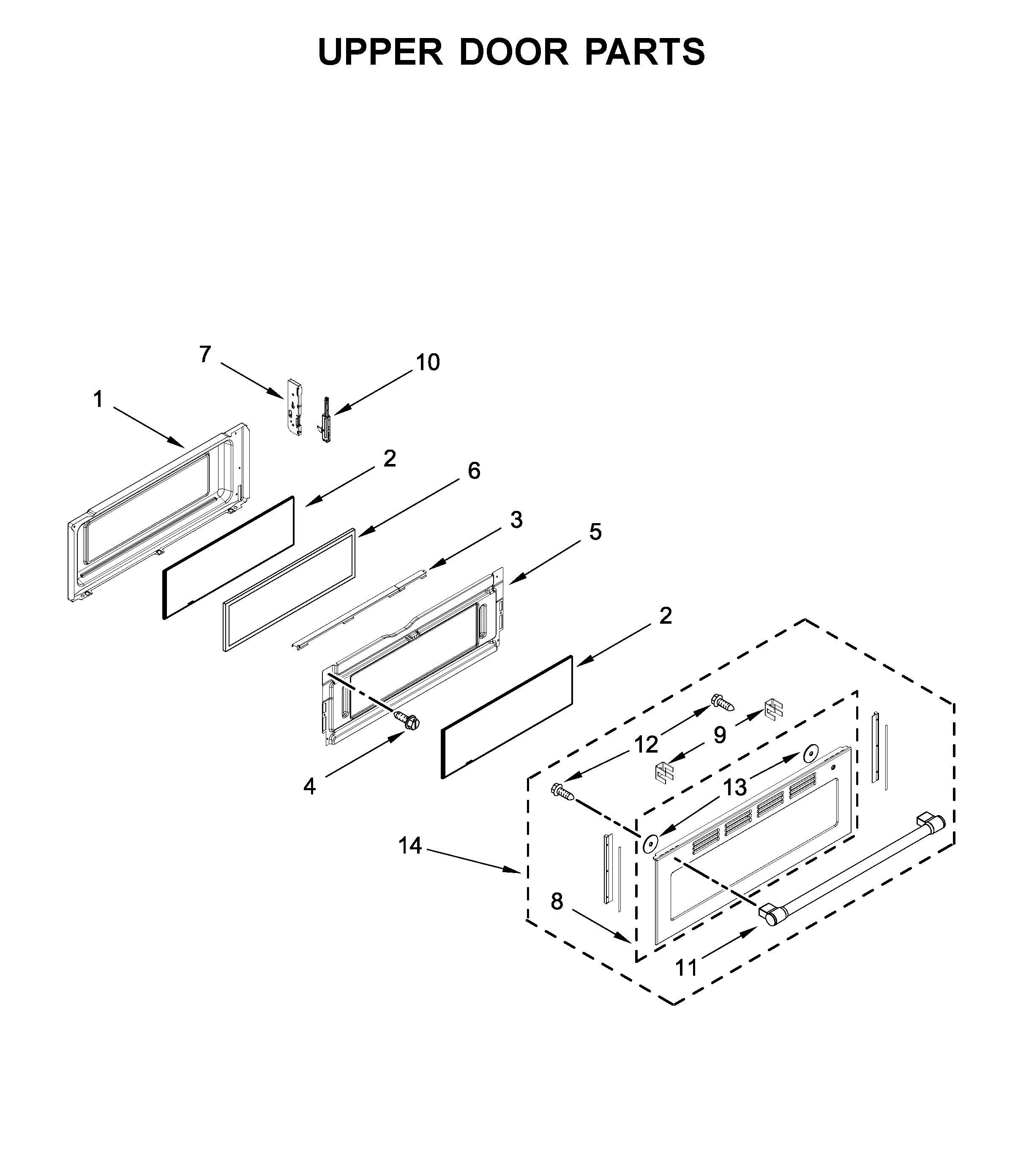 Upper door parts
