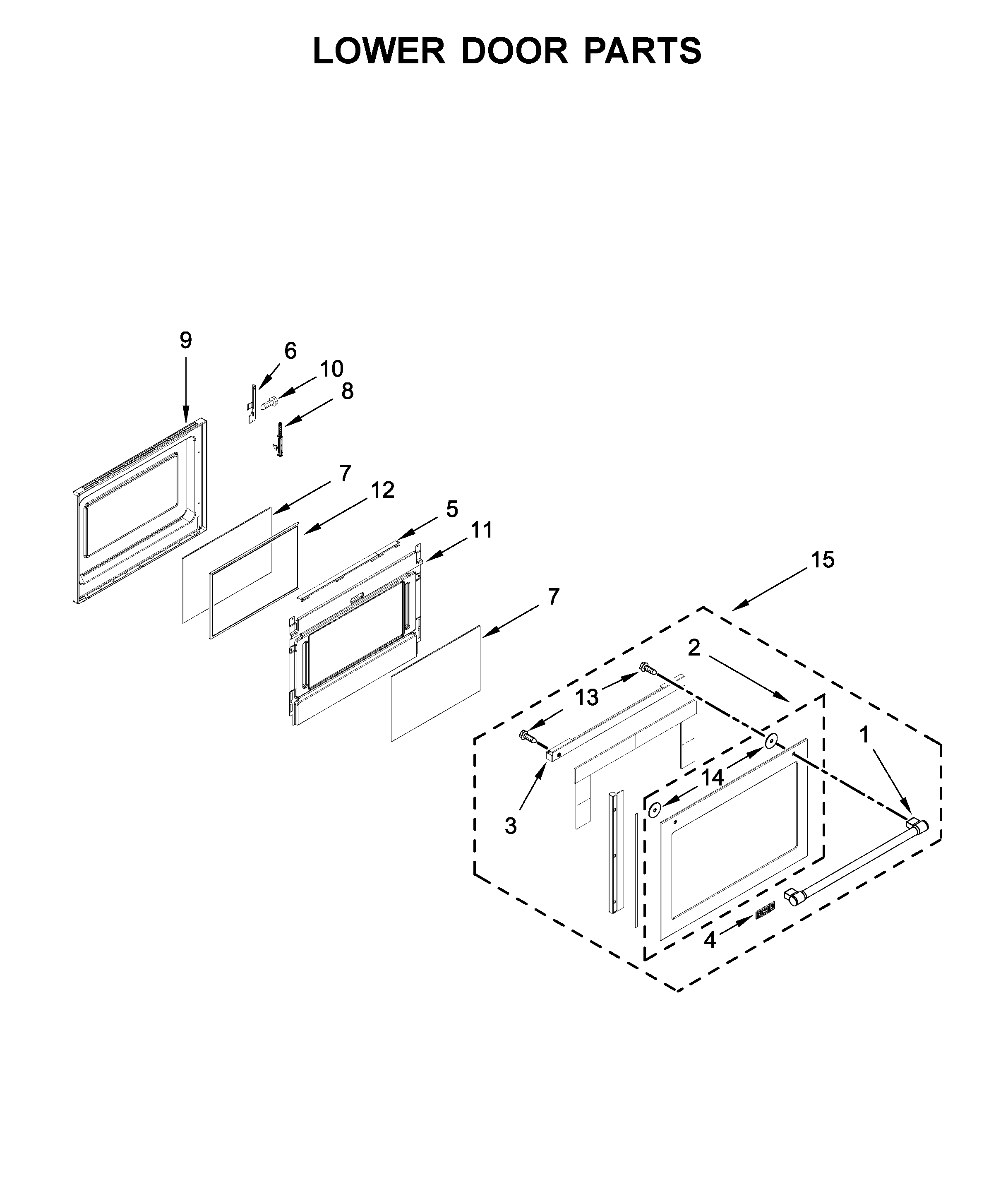 Lower door parts