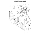 Maytag MVWB835DC4 top and cabinet parts diagram