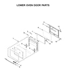 Lower oven door parts