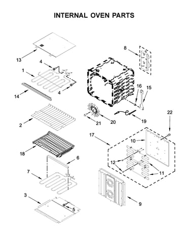 Internal oven parts