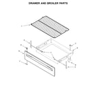 Amana ACR2303MFW3 drawer and broiler parts diagram
