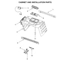 Whirlpool YWMH76719CW1 cabinet and installation parts diagram