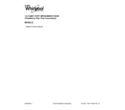 Whirlpool YWMH76719CZ0 cover sheet diagram