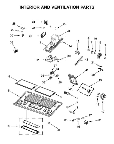 Interior and ventilation parts