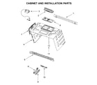 Whirlpool YWMH76719CB2 cabinet and installation parts diagram