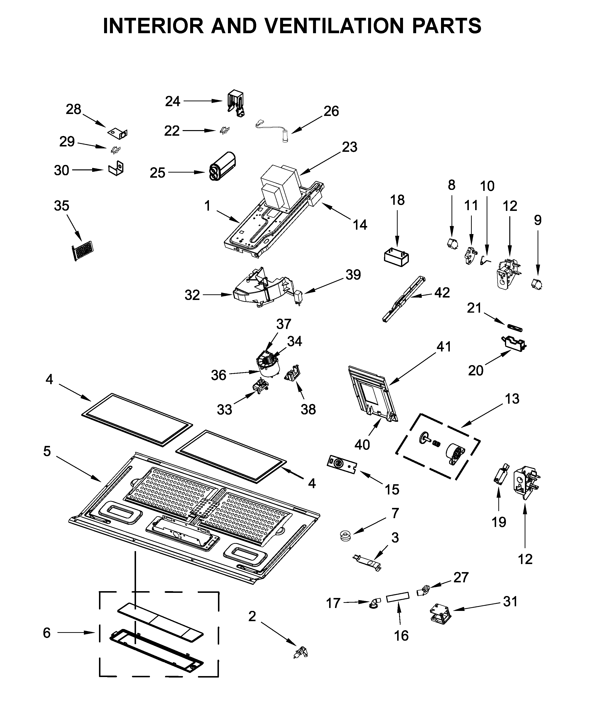 INTERIOR AND VENTILATION PARTS