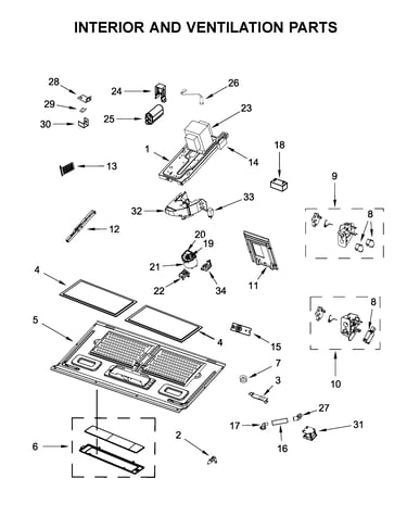Interior and ventilation parts