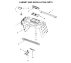 Whirlpool YWMH76719CZ2 cabinet and installation parts diagram