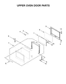Upper oven door parts