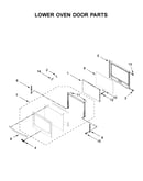 Lower oven door parts