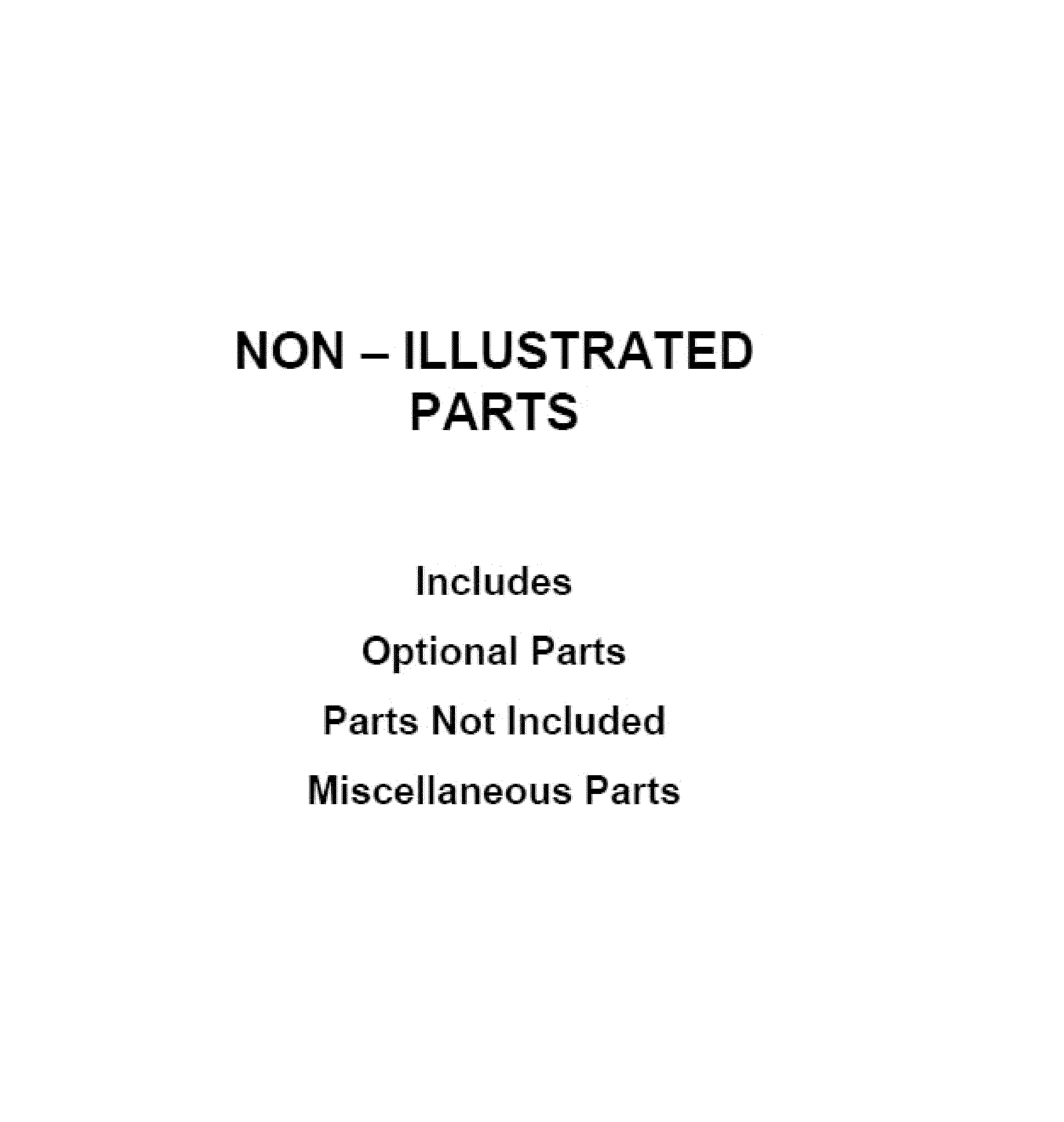 Optional parts (not included)