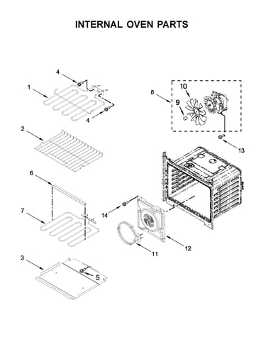 Internal oven parts