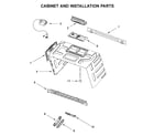 Whirlpool WMH78019HW1 cabinet and installation parts diagram