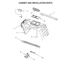 Whirlpool WMH78019HW2 cabinet and installation parts diagram