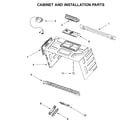 Whirlpool YWMH78019HZ1 cabinet and installation parts diagram