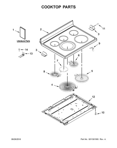 Cooktop parts