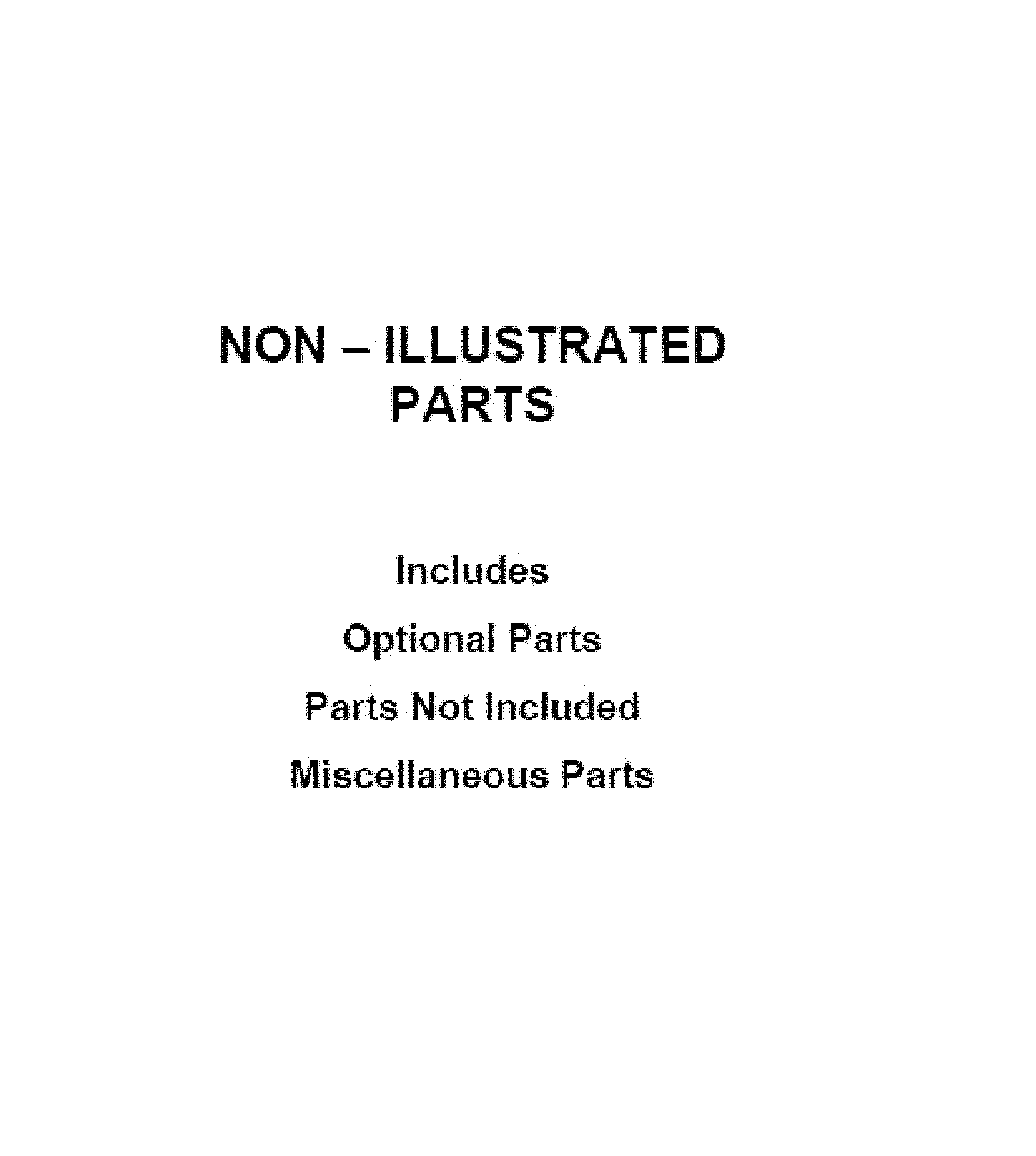 Optional parts (not included)