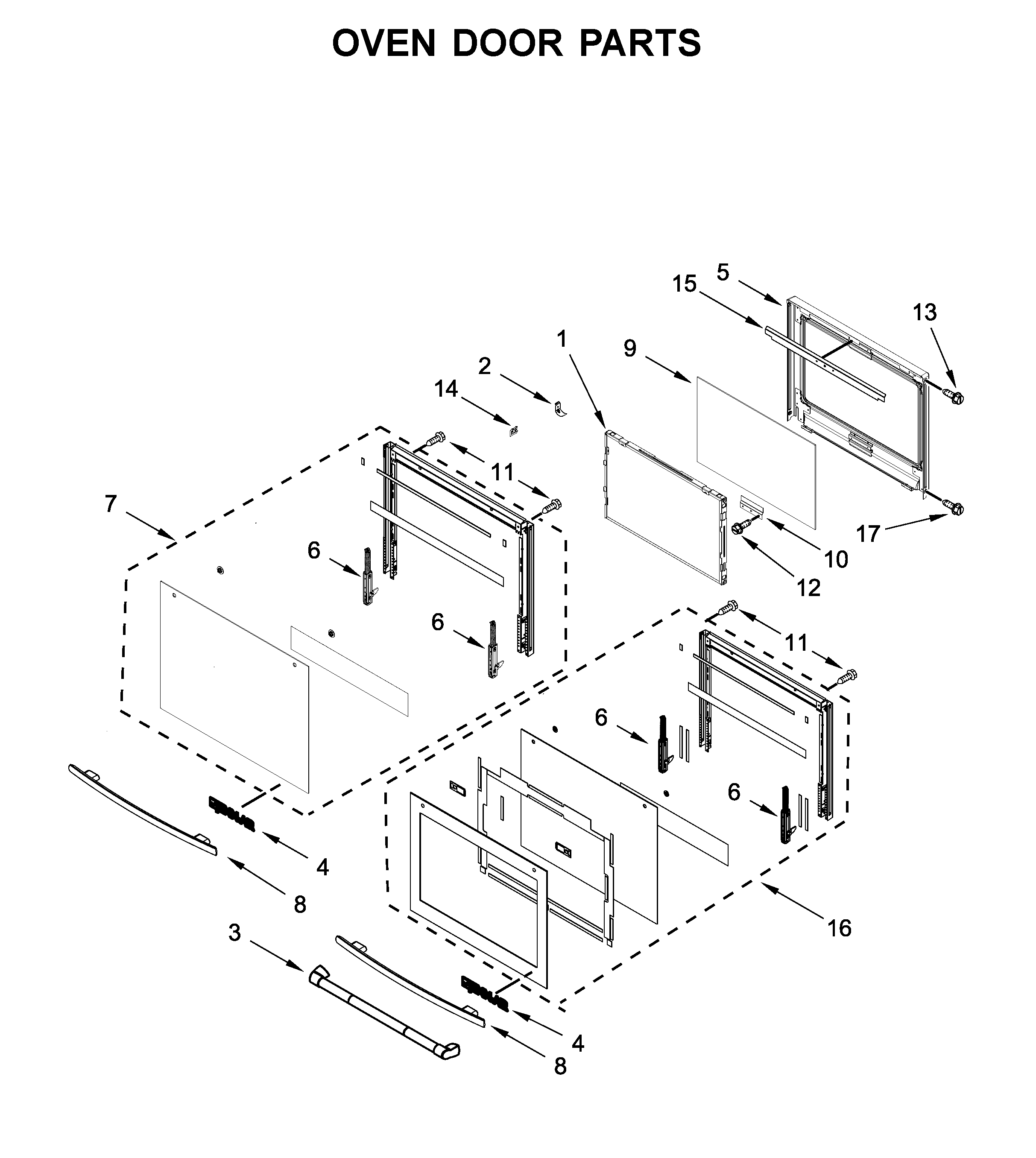 OVEN DOOR PARTS